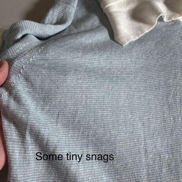 100% Capri Linen Polo Shirt - Men's Size L - Blue - Picture 8 of 8